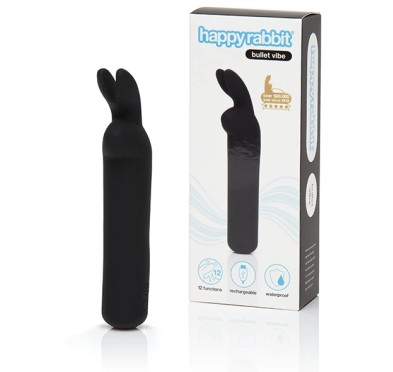 Wibrator - Happy Rabbit Rechargeable Vibrating Bullet Black